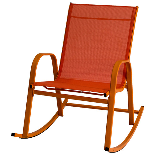 Orange outdoor rocking discount chair